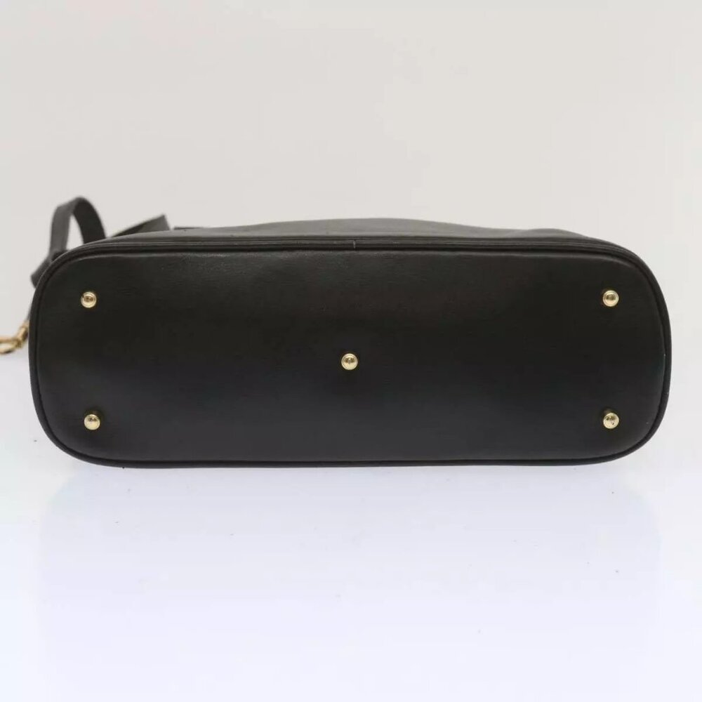 GUCCI Bamboo Hand Bag Leather 2way Black - Picture 8 of 15